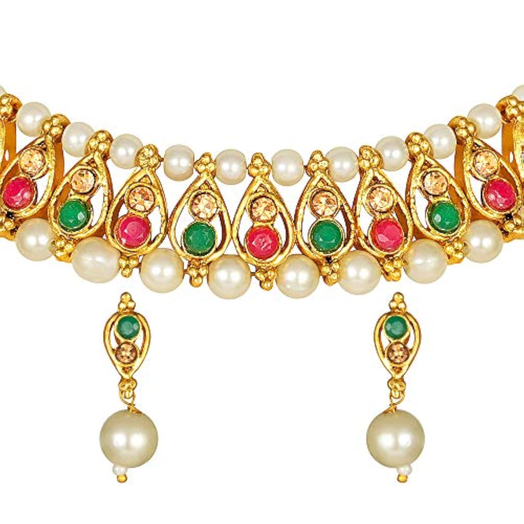 Choker Traditional Pearl Necklace Set